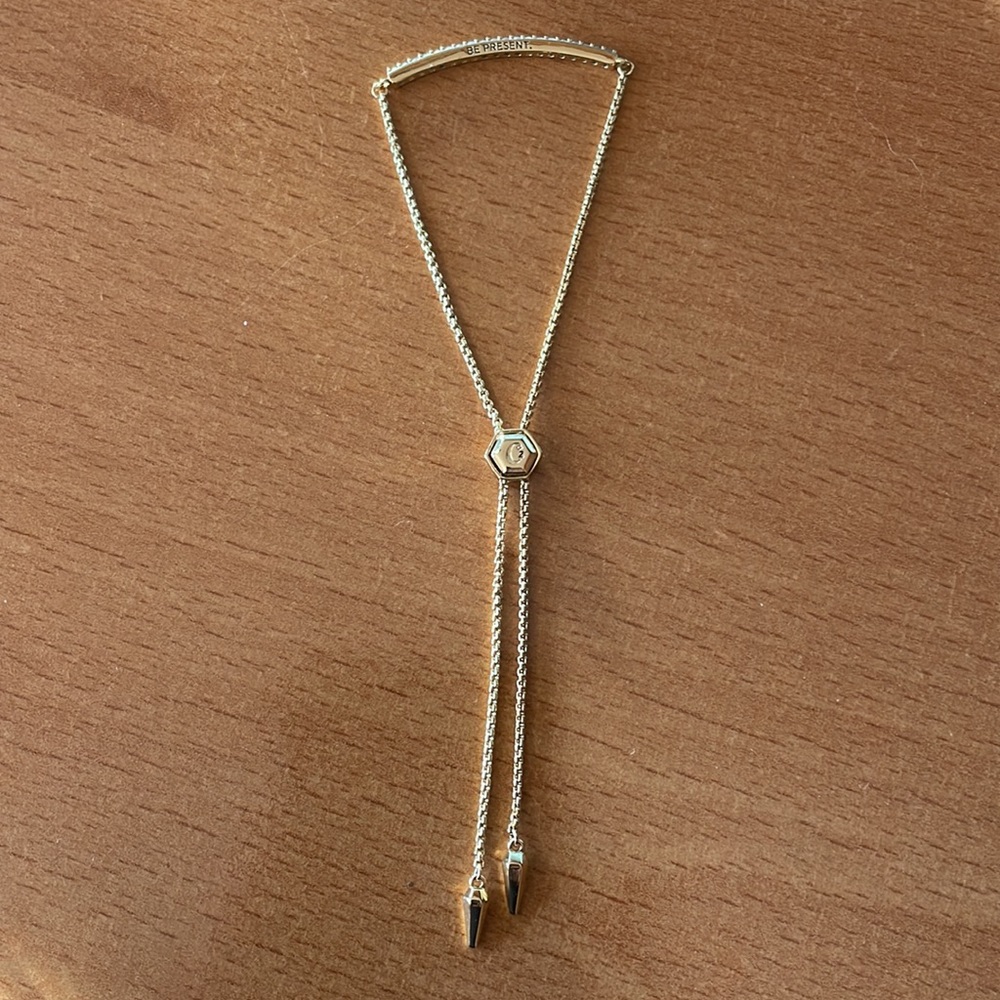 Gold CZ bar Bracelet